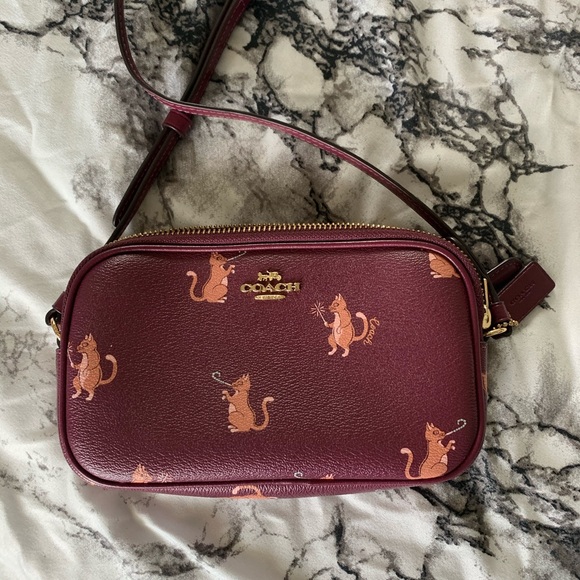 Coach Handbags - Coach Crossbody Pouch Party Cat Print